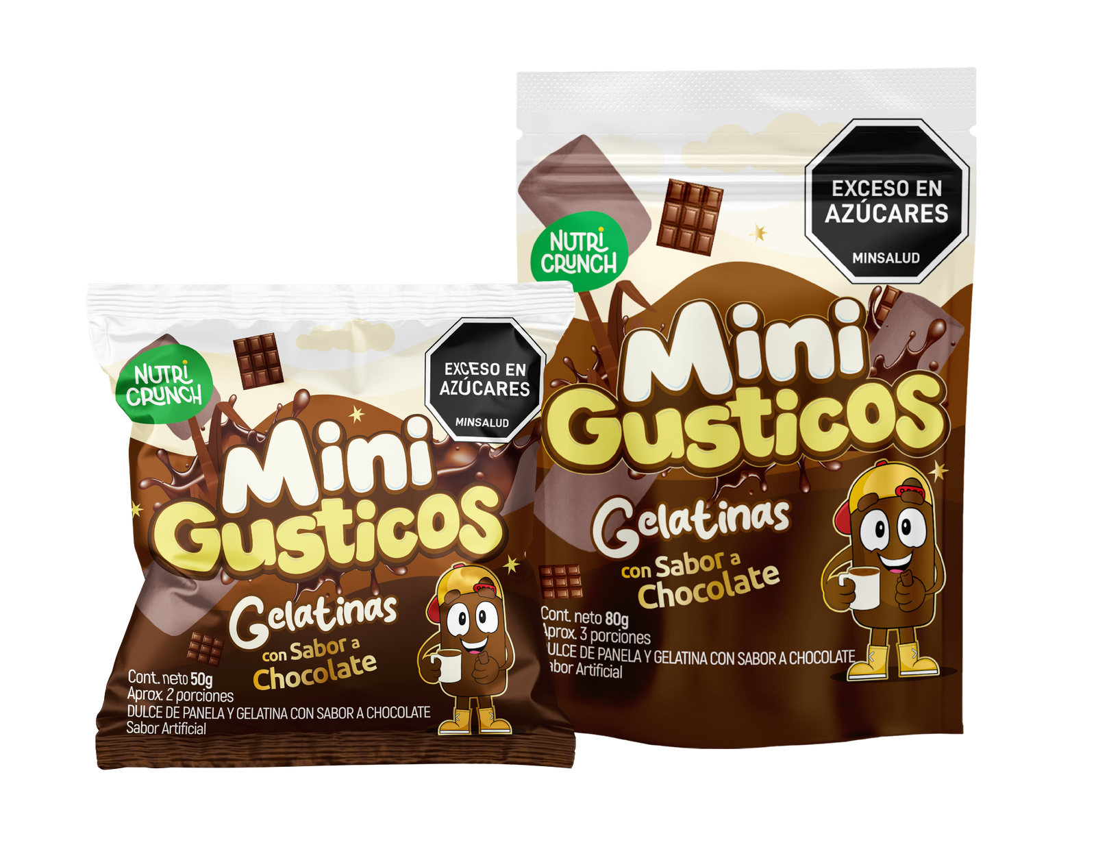 Mini Gusticos Chocolate 50g y 80g